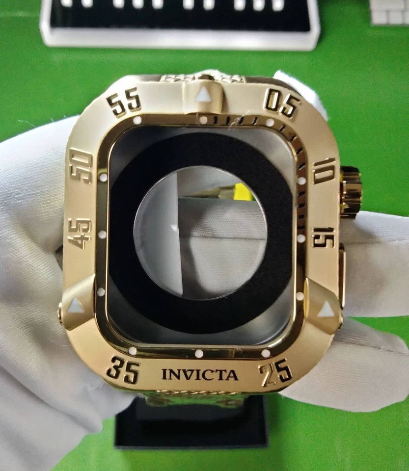 Invicta Subaqua Gold SS Smart Chassis Exhib Watch Case For Apple Watch Series 6 - Image 2 of 4