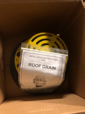 Portals Plus Cast Iron Roof Drain 4'' With Plastic Dome