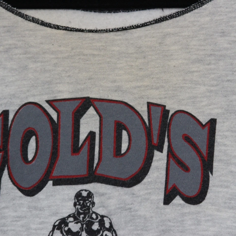 Sudadera corta vintage dorada para gimnasio para mujer XL corte entrenamiento Top gris Foto 4 de 4