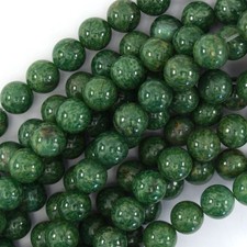 Natural Green African Jade Round Beads 15.5" Strand 4mm 6mm 8mm 10mm S2