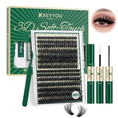 KEYYOU 3D Volume Lash 1 count (Pack of 1), Kit-80D100D-D-8-16MIX