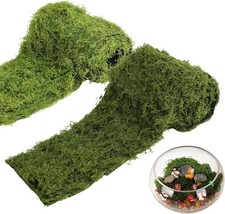 2 PCS Fake Moss Roll 4''Wx47''L Green Table Runner Artificial Moss Sheet