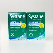 2 Systane Original PF Preservative-Free Dry Eye Relief Drops 30 Vials Exp 05/26