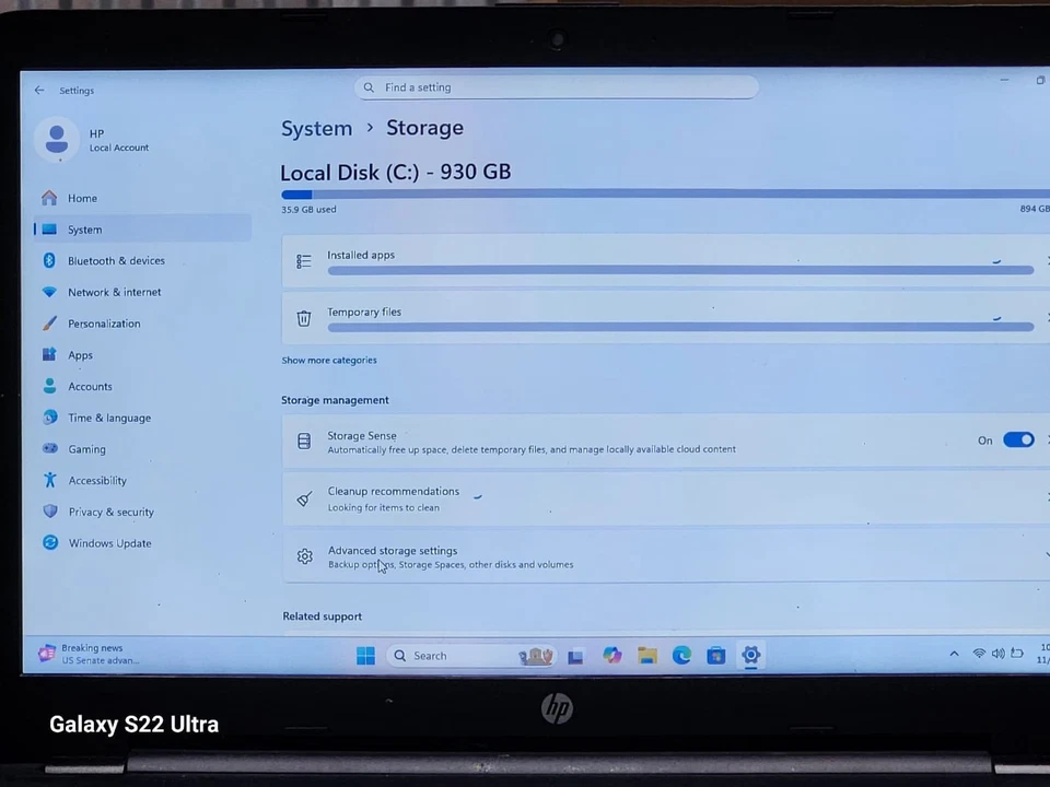 HP 15-ba079dy 15.6'' PANTALLA RAM 6 GB 1TB (HDD) AMD A10-9600P WIN 11 DVD, TARJETA SD Foto 4 de 4