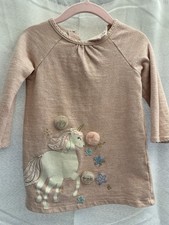 Girls MUD PIE Dress - Pink Sparkle Unicorn and Stars - 12-18 Months