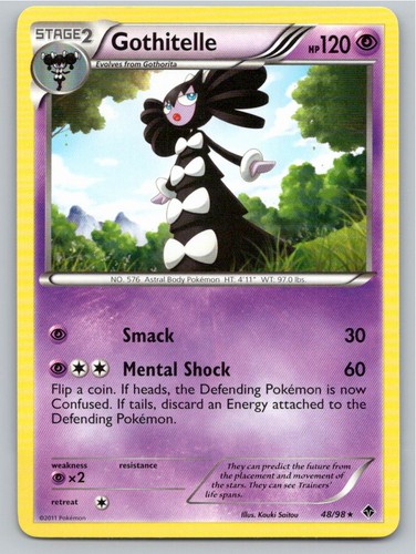 2011 POKEMON GOTHITELLE EMERGING POWERS 48/98 R NM A78311 FREE S&H