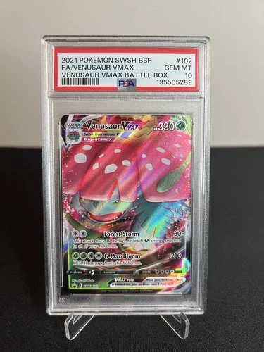 PSA 10 VENUSAUR VMAX SWSH102 FULL ART BLACK STAR PROMO BATTLE BOX POKEMON