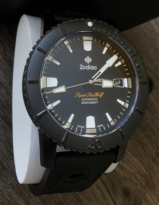 Zodiac Super Sea Wolf Compression Diver  Neu - Schwarz / Black - Automatic