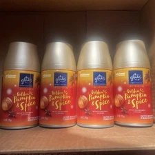 4 X Glade Automatic Spray Refill Air Freshener GOLDEN PUMPKIN & SPICE Limited Ed