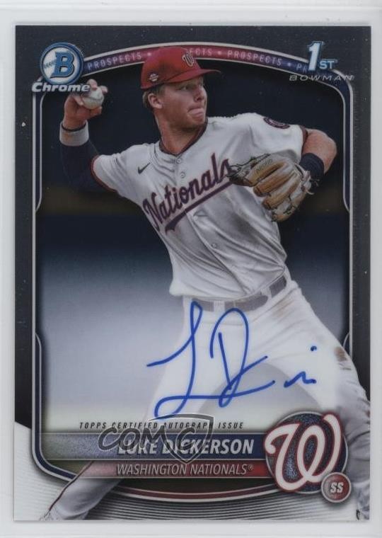 2025 Bowman Chrome Prospect Auto Luke Dickerson #CPA-LDI Auto 14md