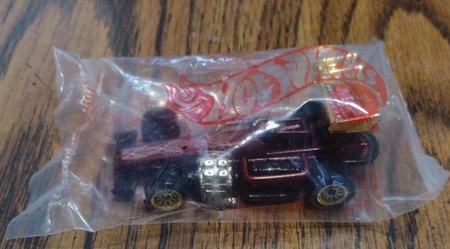 2000 Hot Wheels Mystery Cars Sealed Bag Super Modified Dark Red Bonus Car 1:64 