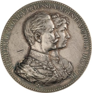 Preussen Silbermedaille o.J. von Weigand Ehejubiläum