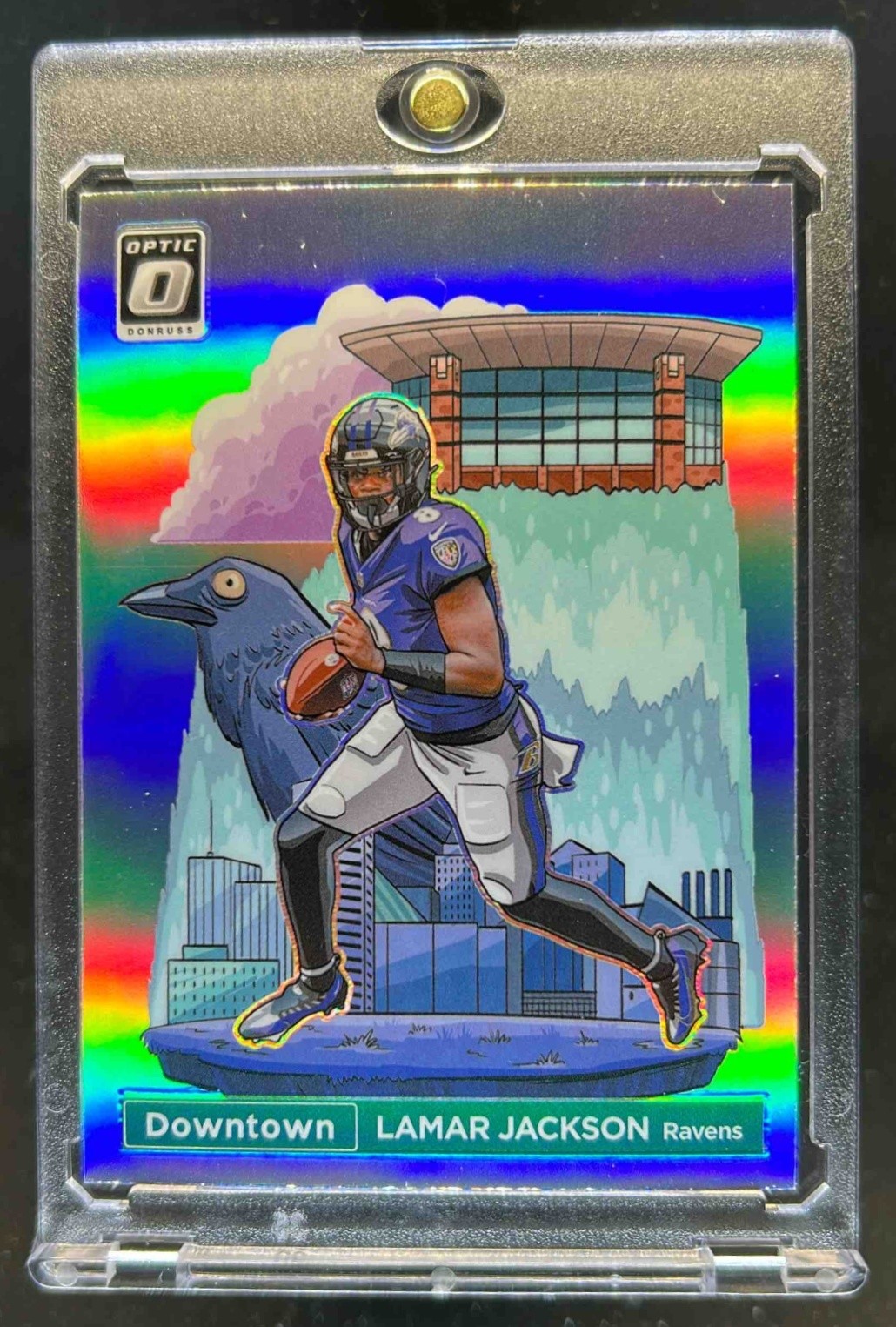2024 Donruss Optic Lamar Jackson Downtown! SP SSP #1 Ravens
