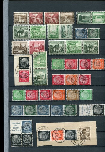 DEUTSCHLAND Reich mehrere Etiketten tete Beche M&U Lot 90 Briefmarken