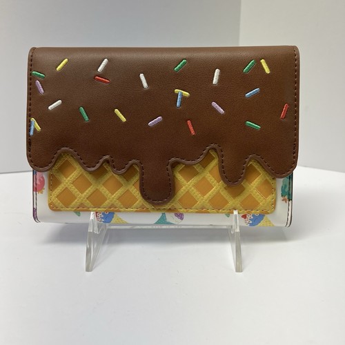 Disney Lounged Princess Ice Cream Die Cut Wallet Appliqué Embroidery Sprinkles