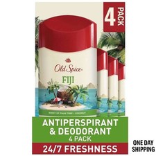 Old Spice Fiji Antiperspirant Deodorant, Palm Tree + Coconut, 2.6 oz., 4 pk.