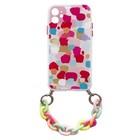 Color Chain Case żelowe elastyczne etui z łańcuchem łańcuszkiem zawieszką do iPh