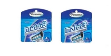 Personna Matrix3 Titanium Triple Blade Refill Cartridge Blades, 4 Ct. (2 Pack) 