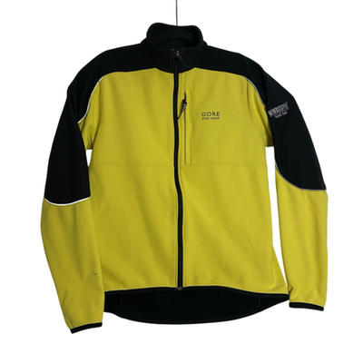 GORE BIKE WEAR ウィンドブレーカー Gore Bike Wear Mens Black & Yellow Full Zip Cycling Windbreaker