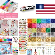 Clay Beads Bracelet Making Kit with 5100 Pieces for Jewelry Crafts and Gifts