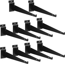 12" Slatwall Shelf Bracket with Lip Heavy Duty Slat Wall Brackets Bulk Floating