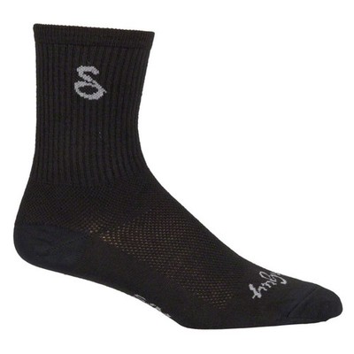 SockGuy Wool Tall Socks - 6 inch, Black, Small/Medium SGWTBLK