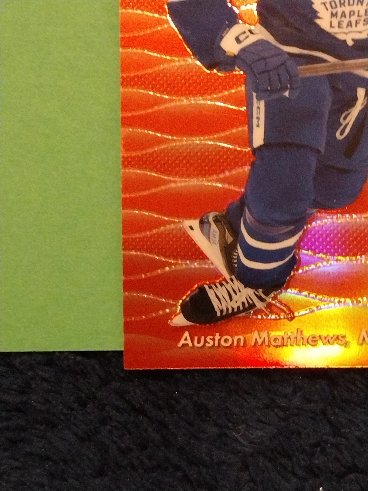 2023-24 Upper Deck Allure - Color Flow Auston Matthews #CF-24 Red Orange view 2