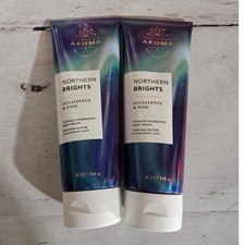 NEW! Bath & Body Works Northern Bright Eucalyptus Pine Body Cream Lotion - 2pcs