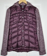 Outdoor Research Womens Plaza Hoody Down Puffer Jacket Sz S Quilted Thumbholes