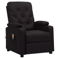Massagesessel Shiatsu Schwarz Kunstleder Relaxsessel Elektrisch