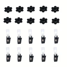 Anley Accessories 20 Pack Garden Flag Rubber Stoppers and Anti-Wind Clips