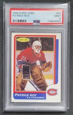 1986-87 O-PEE-CHEE #53 PATRICK ROY ROOKIE CARD PSA 9 MINT. rookie card picture