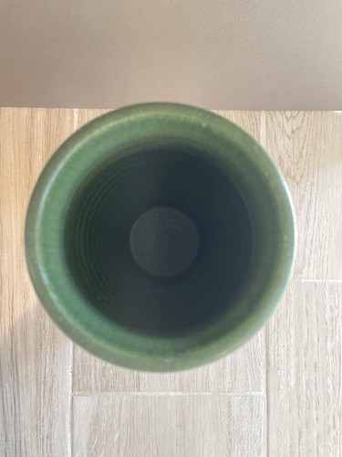 Door Hand Made Arts And Crafts Pottery Cattails Ceramic Vase - Cucumber Green - Bild 3 von 9