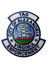 ALEXANDRIA TAG ENFORCEMENT  OFFICER VIRGINIA PATCH SHOULDER CREST VA POLICE