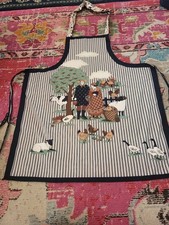 Vintage country farmhouse apron adult full size farmer fabric folk craft