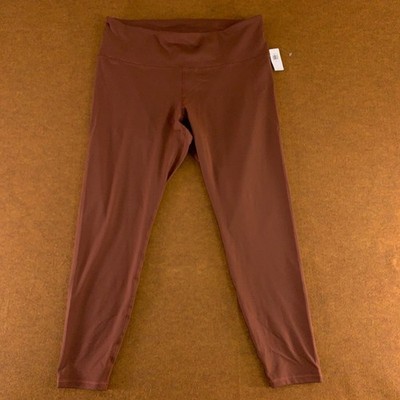 Old Navy Active Womens Size 2X Brown High-Waisted Performance Leggings NWT