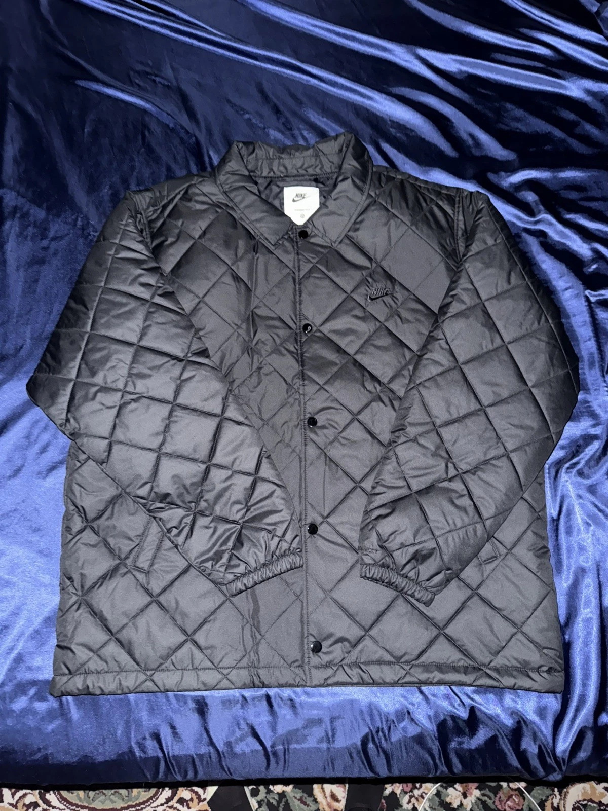 Nike Club Lightweight Quilted Therma-Fit Jacket Black FZ0634-010 Size XL