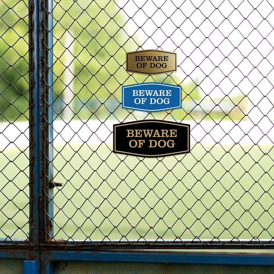 Sophisticated Dog Warning Sign - Weather-Resistant 9x4.5in for Home Security - Image 4 of 4