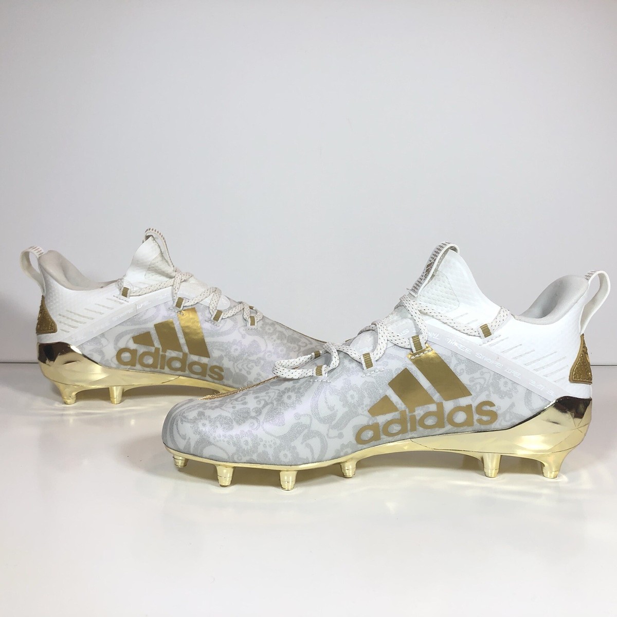 Adidas Adizero Young King Football Cleats Floral White Gold