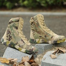 Botas de senderismo de caña alta para hombre Botas tácticas de camuflaje Botas del desierto