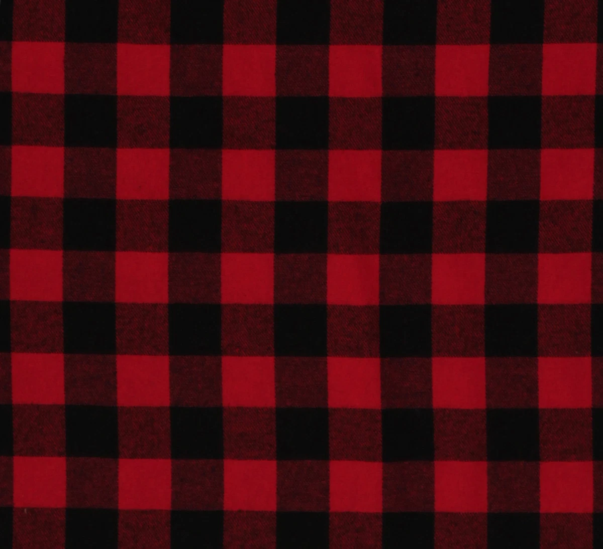 Buffalo Plaid 1.25 Buffalo Check Red Black Woven Cotton Flannel