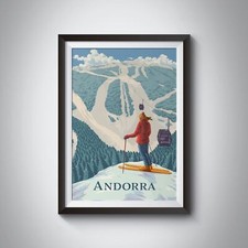 Listing image for Andorra Grandvalira Ski Resort Travel Poster - Framed - Bucket List Prints