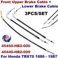 3X FRONT BRAKE CABLE For 1986 -1987 Honda TRX70 45450-HB2-000, 45440-HB2-000 US