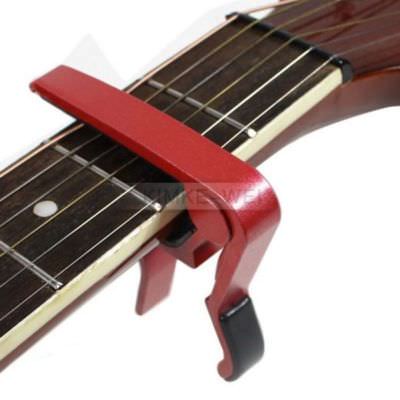 Kapodaster Capodaster Kapo Capo Elektro Akustik für Gitarre Guitar Clamp Rot