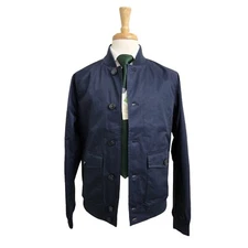 Woolrich John Rich & Bros. Men's Navy Blue Cotton Summer Bomber Jacket Size M