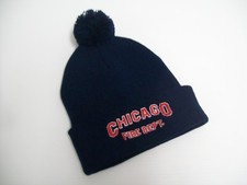 Chicago Fire Department Hat Pom Pom Block Letter Beanie