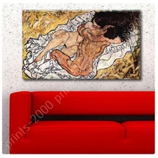 The Embrace by Egon Schiele | Poster or Wall Sticker Decal | Wall art HD