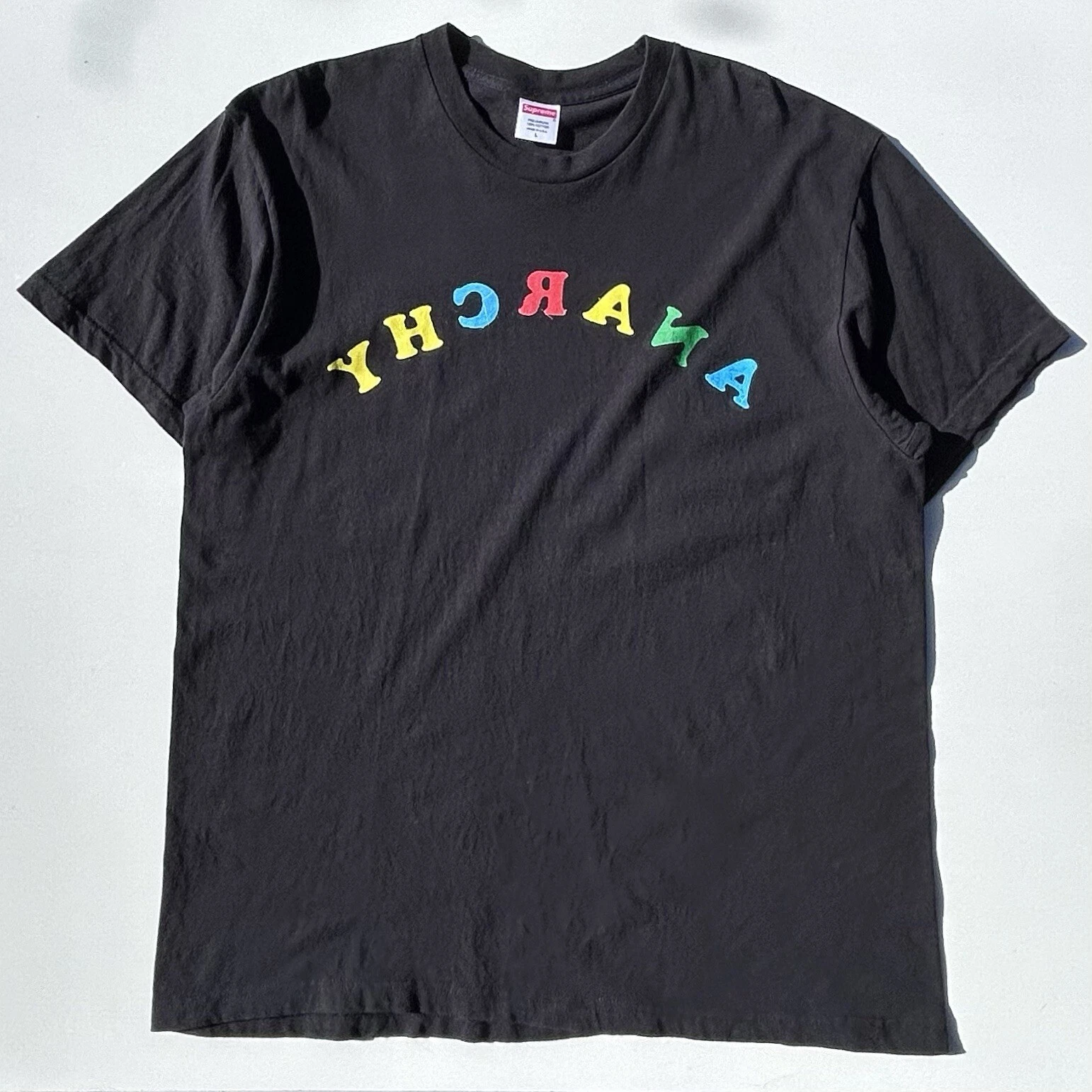 T shirt graphique noir Supreme Jamie Reid Anarchy (SS21) taille homme grand
