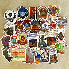 Stickers Dungeons and Dragons  25PC Vinyl PVC Large Junk Journal Diary Planner