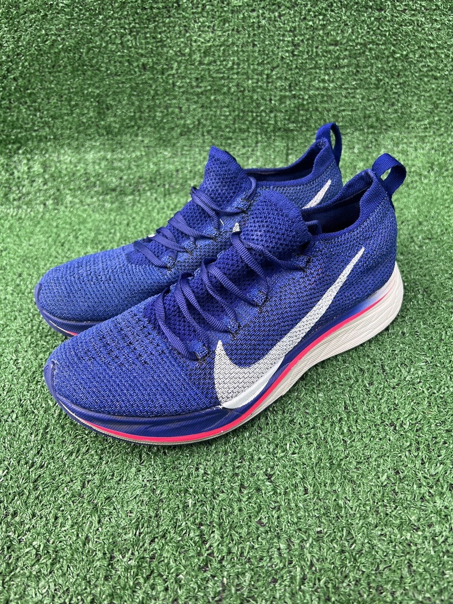 Nike Zoom Vaporfly 4% Flyknit Royal Blue Shoes Racing Lace Up Mens Size 5